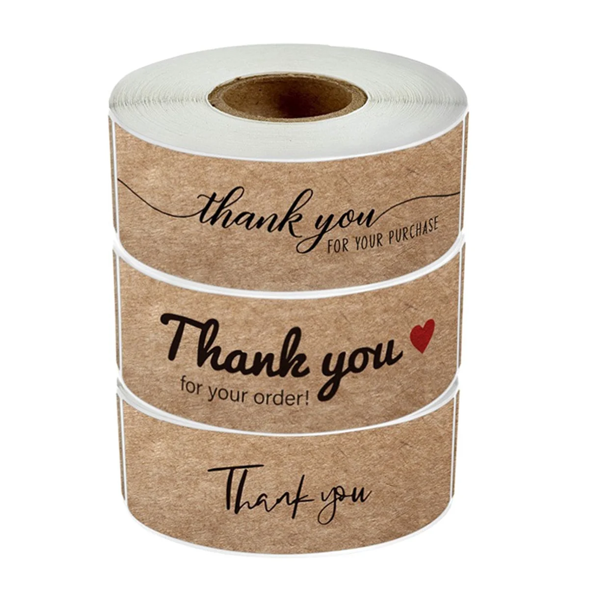 Obrigado Adesivos Set para Envelope Retail Store, Label Roll, 1440Pcs, 75x25mm