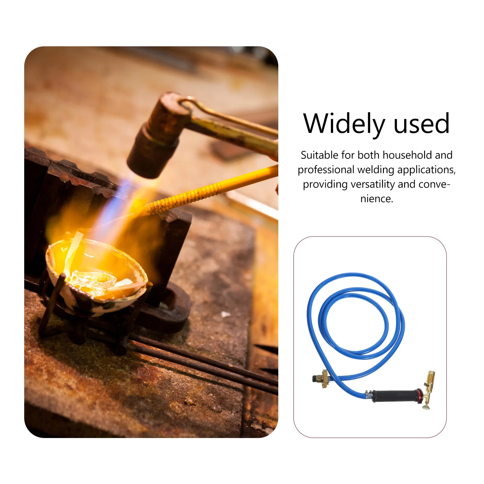 

Liquefied Gas Welding Torch Copper Rubber Flame Gun for Propane Soldering Welding Kit with Hose Map Gas Torch