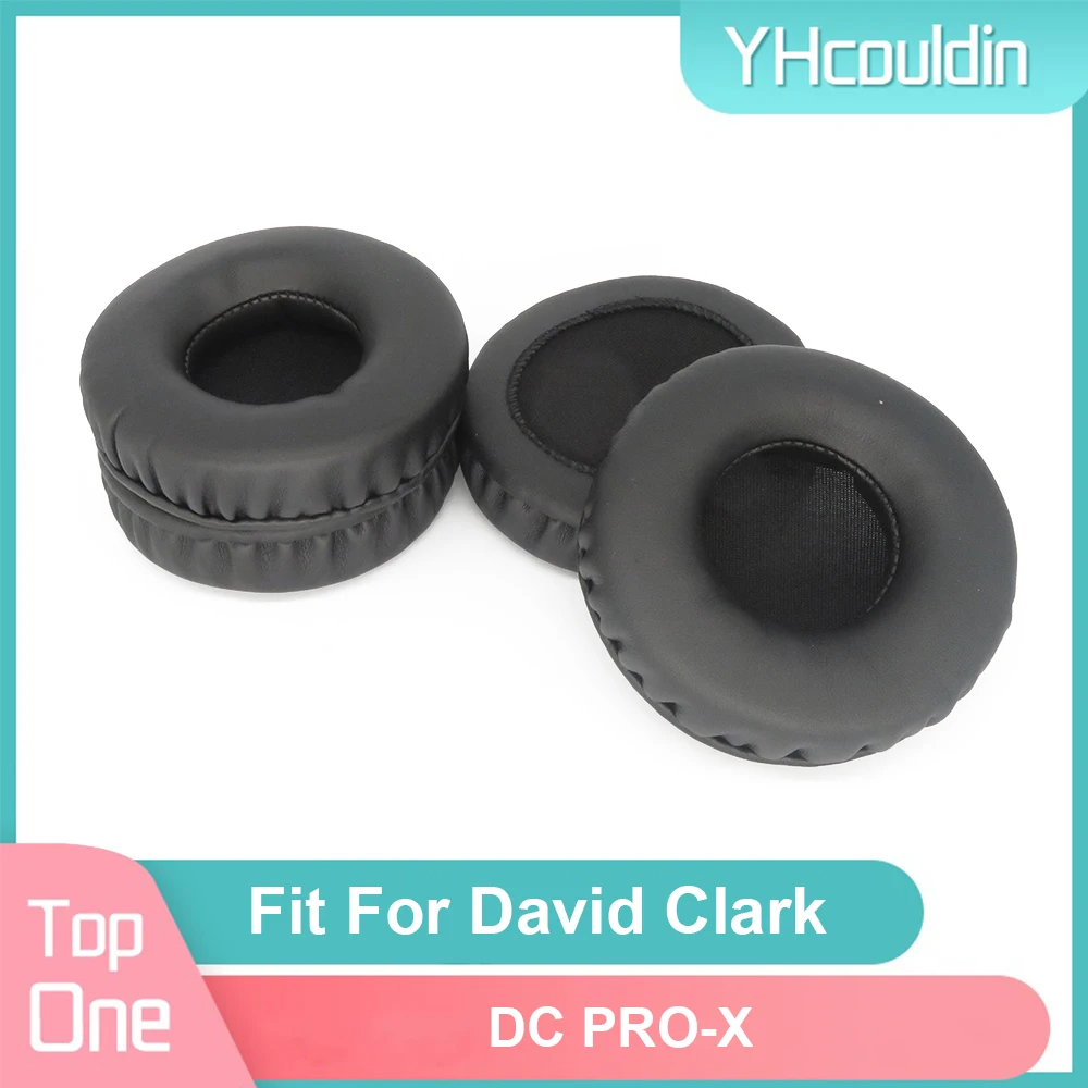แผ่นรองหูฟังสำหรับ David Clark DC PRO-X หูฟัง Earcushions PU นุ่มแผ่นโฟมแผ่นรองหูฟังสีดำ