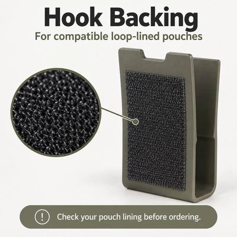 5.56 Mag Pouch Insert Hook and Loop Retention Clip for Open Top Nylon Magazine Pouch Chest Rig Hunting Gear
