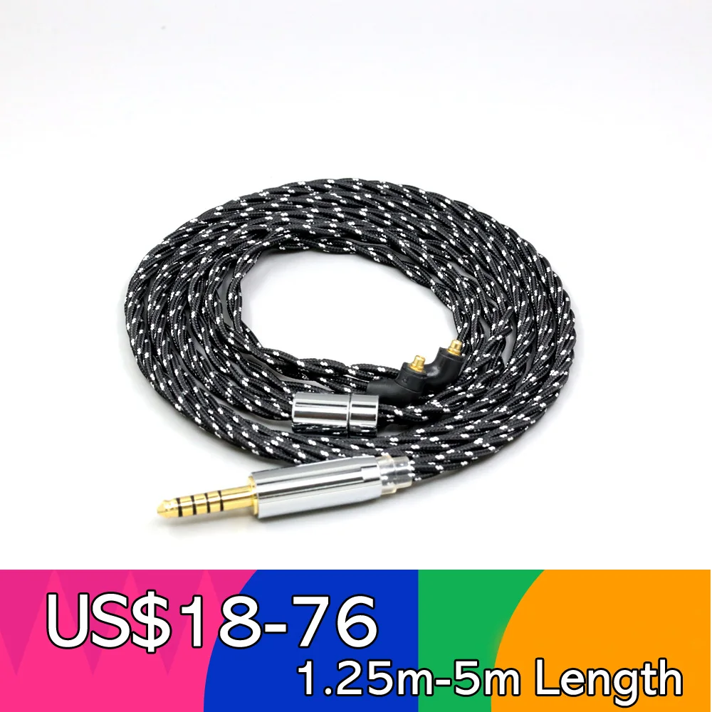 OCC Mixed OFC Twisting Nylon Earphone Cable For Etymotic ER4SR ER4XR ER3XR ER3SE ER2XR ER2SE LN008720