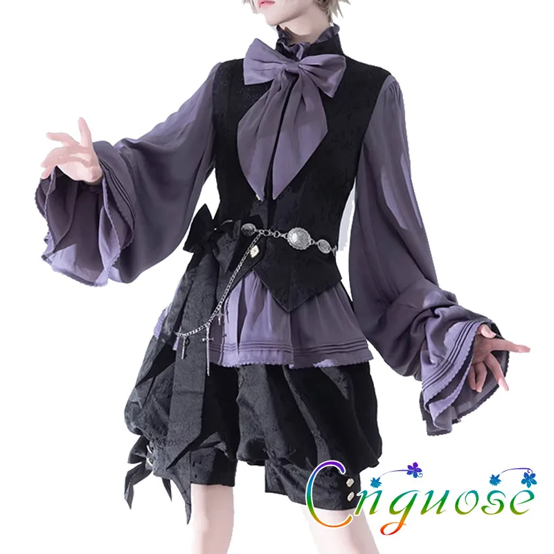 2024 Shorts Lolita Prince Goth Kawaii Women Y2K Lolita Vest shorts Set Prince's Suit Lolita Vest shorts Set Neutral clothing