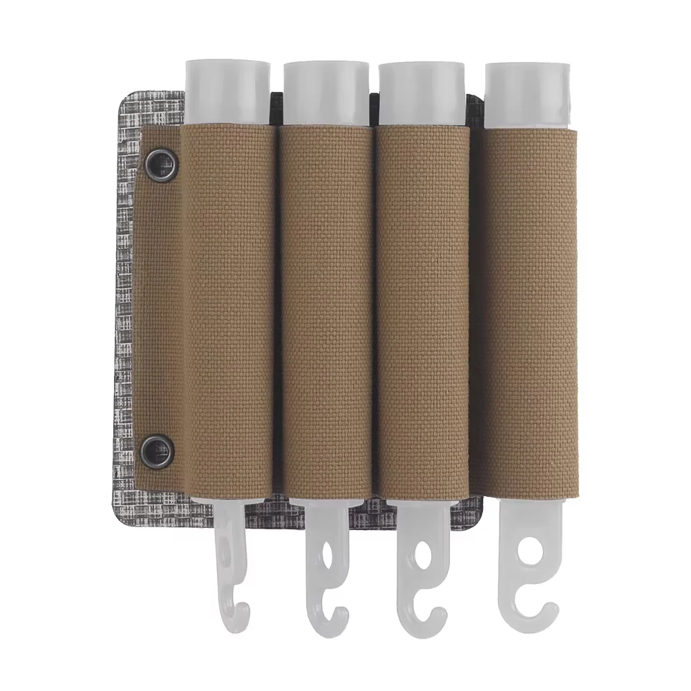 Tactical Glow Sticks Pouch 4 pcs Chemlight Holder Storage Organize Bag For Molle System Hunting Vest Plate Carrier Accessories