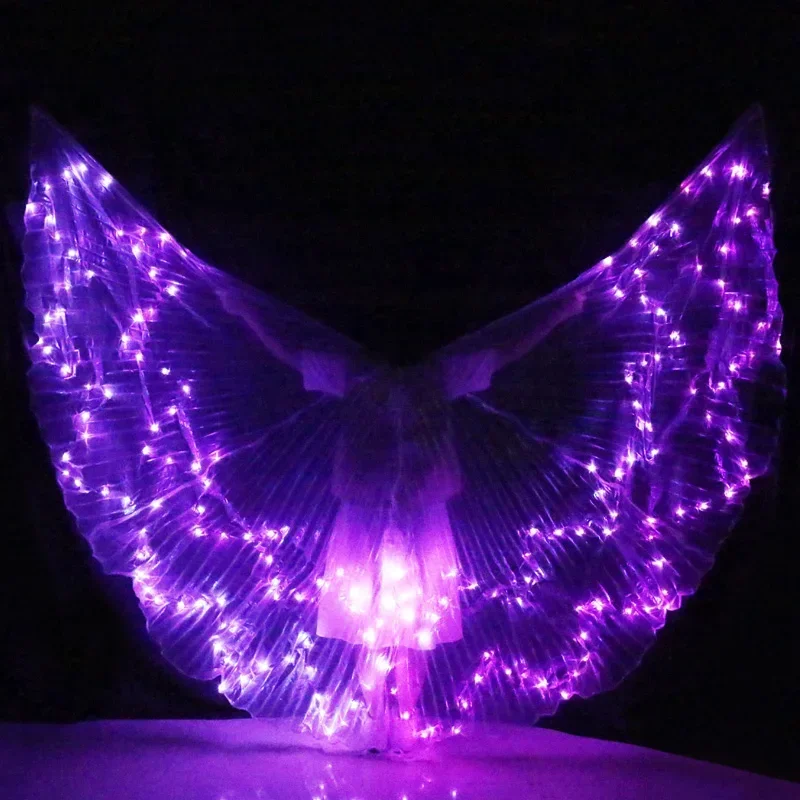 LED Colorful Wings Adult LED ISIS Wings Belly Dance Professional Accessories Belly Dance Equipment Butterfly Wings Without Stick