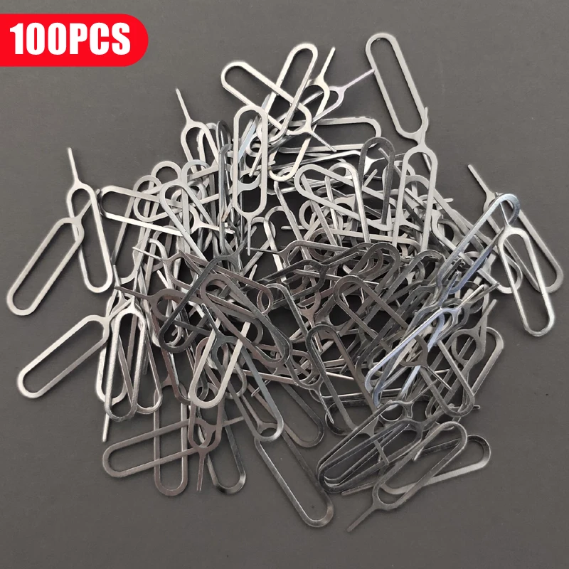 1-100Pcs Sim Card Tray Pin Eject Removal Tool Needle Opener for Apple iPhone iPad HTC Samsung Xiaomi Universal SIMcard Ejector