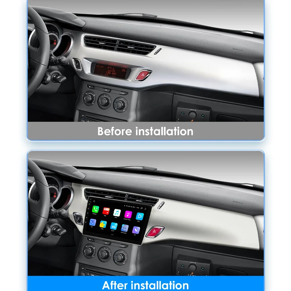 Android 13 Car Radio for Citroen C3 DS3 2010-2016 Car Intelligent Systems Autoradio Multimedia Stereo Player GPS Carplay 8581A