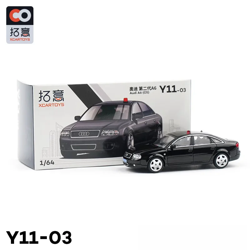 Xcartoys 1/64 miniatur legierung auto modell spielzeug audi a6 c5 schutz schwarz, jungen spielzeug, erwachsene sammlung, kinder ferien geburtstags geschenk