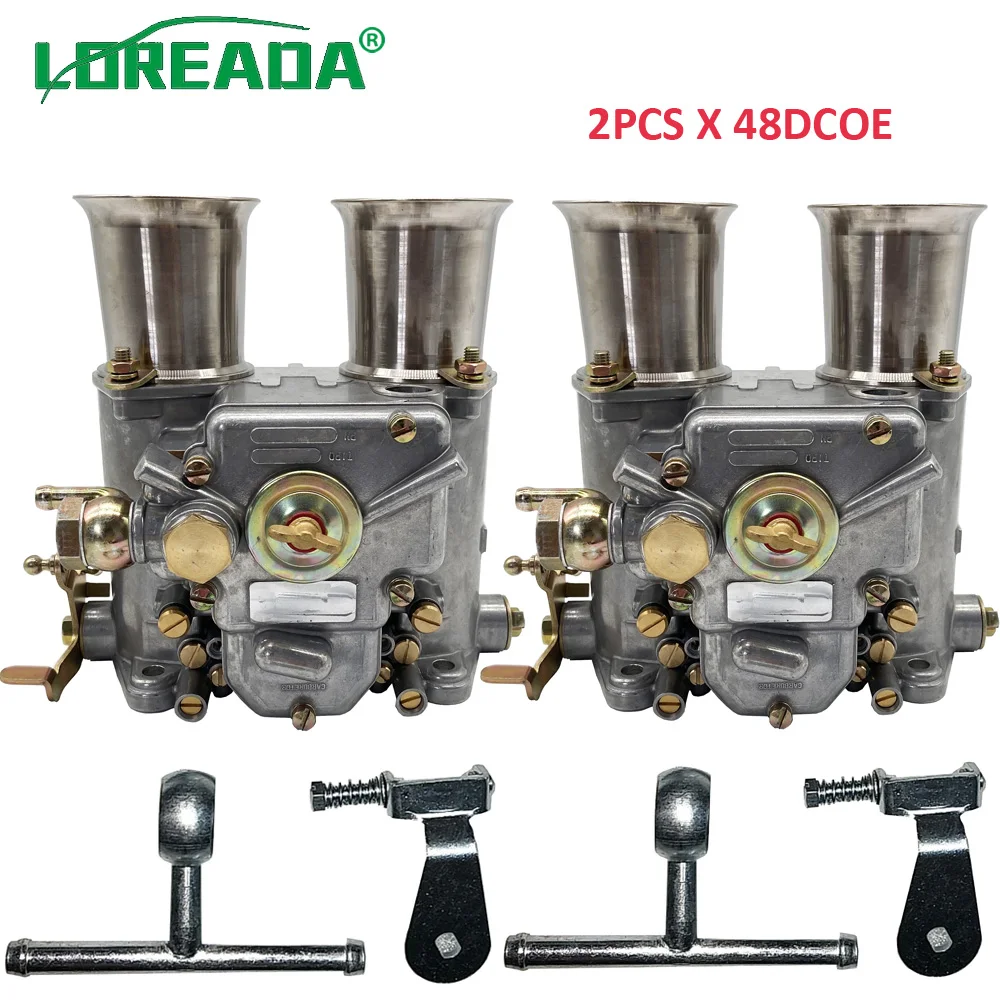 

2 PCS X 48 DCOE Weber Carburetor Carb For Datsun MG V8 Engines 48MM Carby Assy 48DCOE Twin Choke 19630.007, 19630.0 48