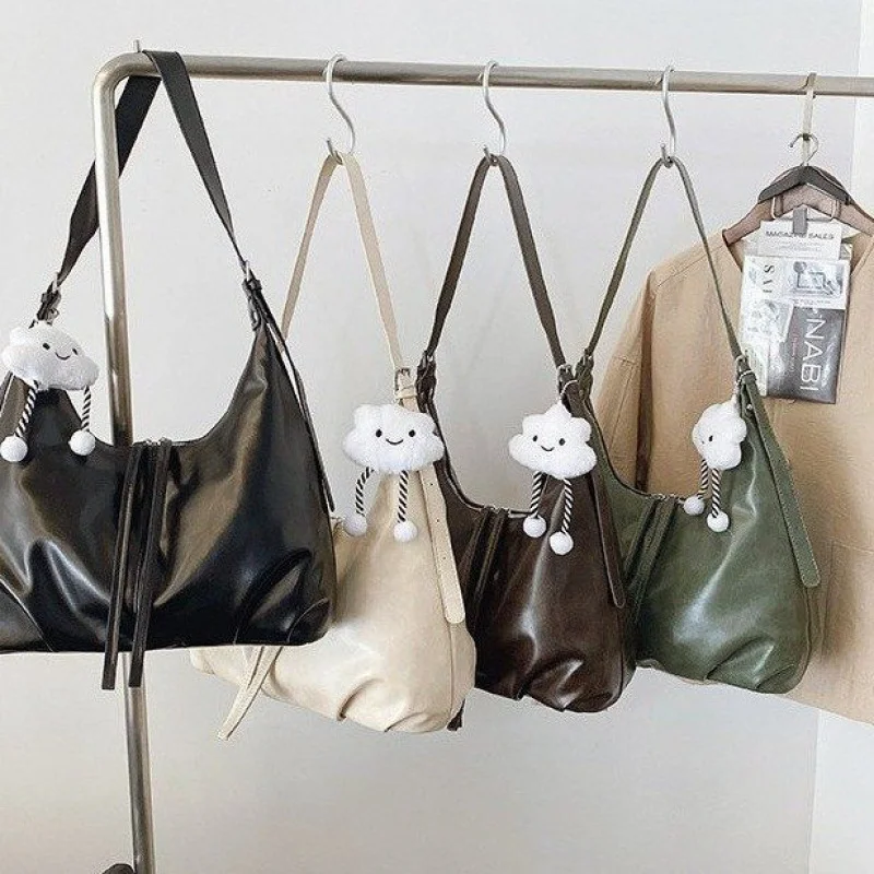 

Роскошная женская сумка из кожи в полоску с принтом в горошек, модная Парижская винтажная пригородная просторная современная стильная сумка ​