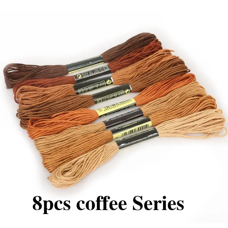 5/8/50/100 Stück Mix Farben Stickgarn Baumwolle Nähen Stränge Regenbogen Baumwolle & Seide Stickgarne für DIY Armbandherstellung