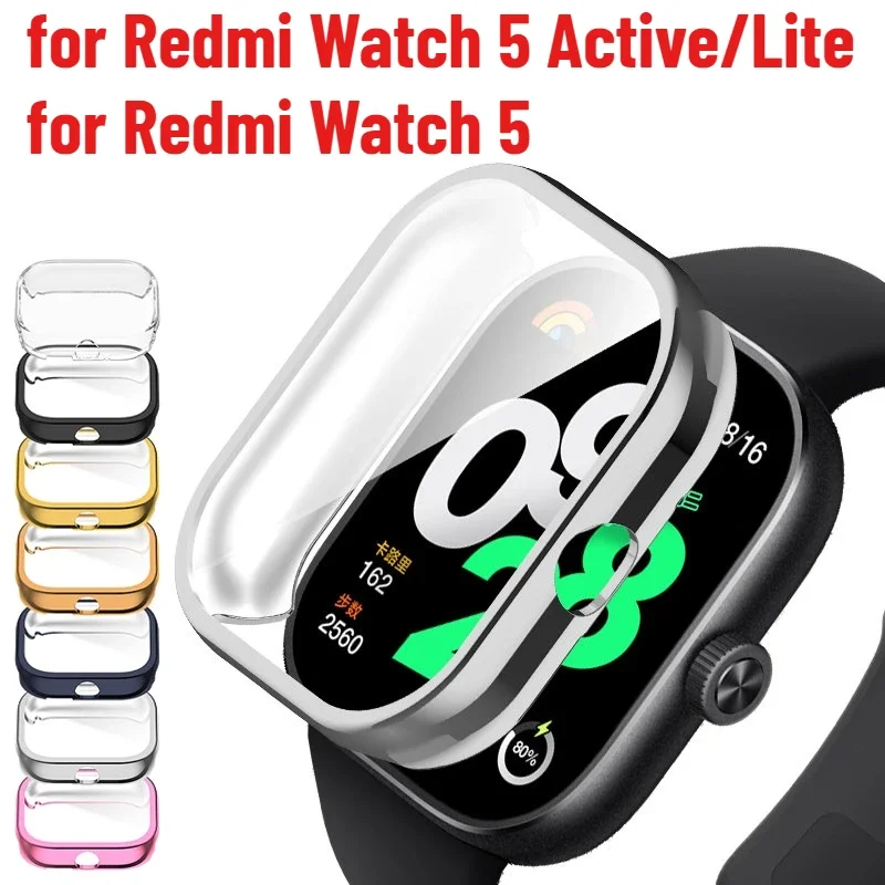 Weiche TPU Rundum-Schutzhülle Displayschutzfolie Zubehör für Redmi Watch 5 für Redmi Watch 5 Active/Lite