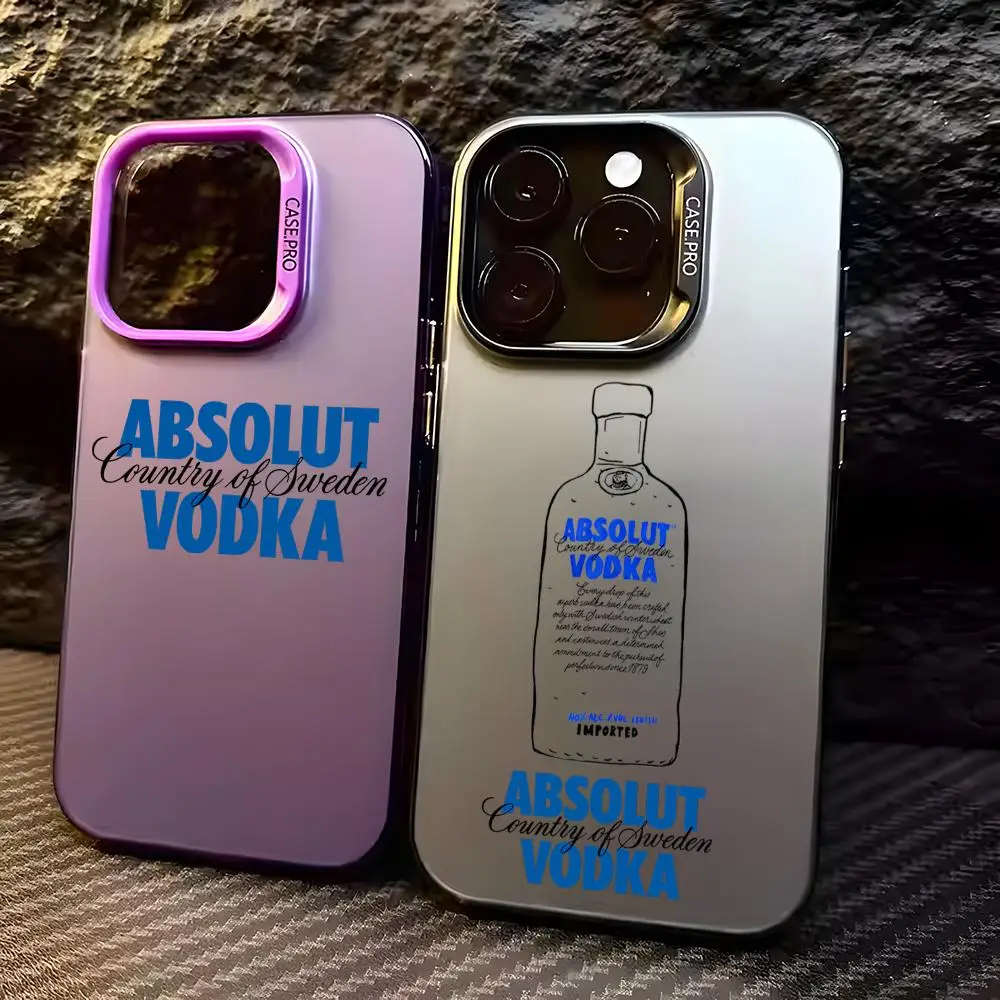 Coque de téléphone Cool A-AbsolutS V-VodkaS pour iPhone 17 16 15 14 13 12 11 Pro Max Air, mat, antidérapante, antichoc, protection intégrale