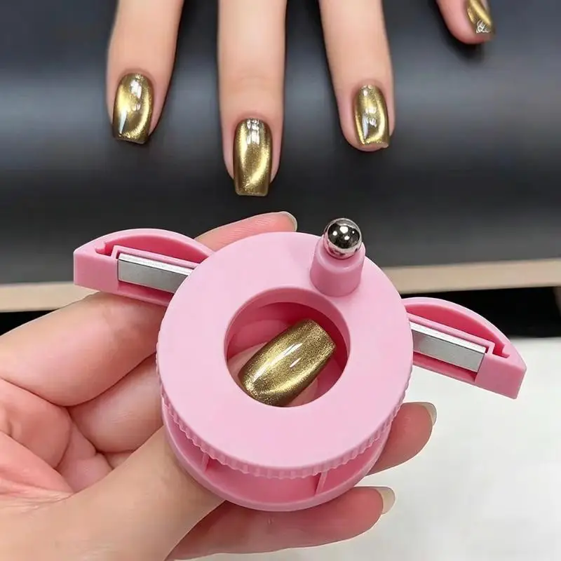 High Performance Spinning Nail Art Cat Eye Magnet Upgraded Strong Magnetism for 3D Glitter Cat Eye Gel Manicure Salon Home DIY