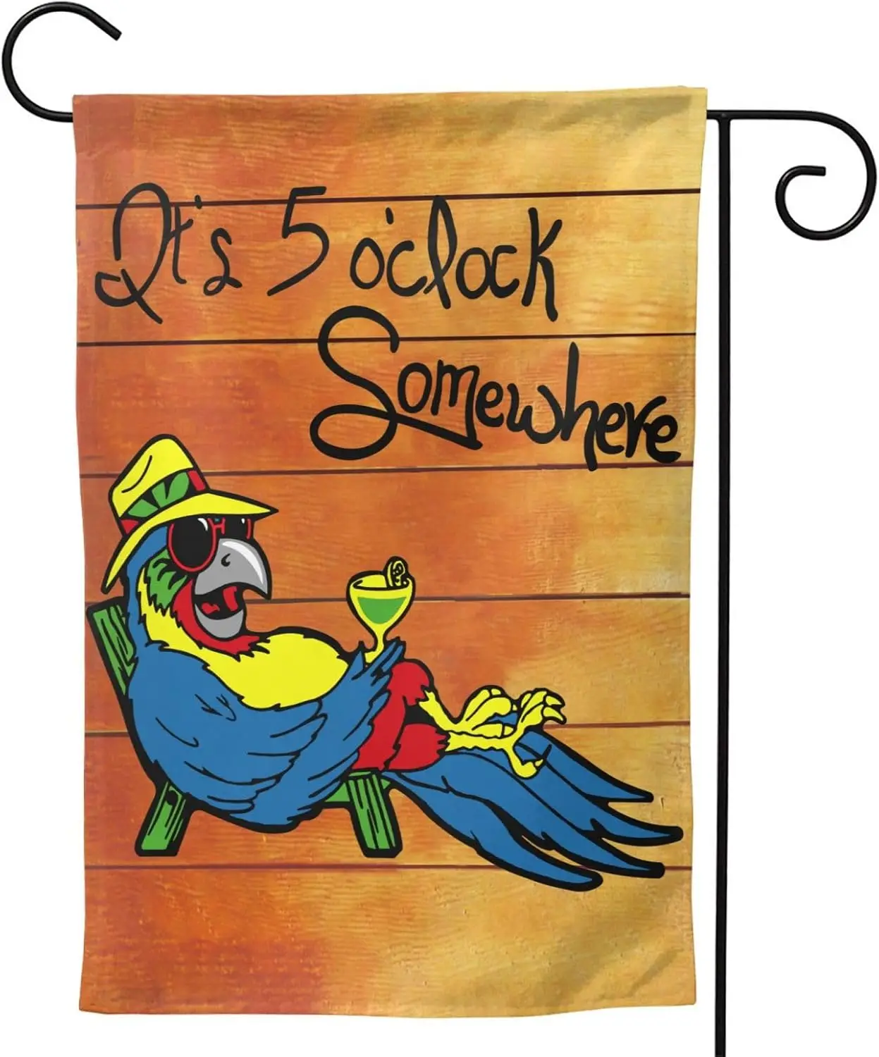 It;s 5 O;Clock Somewhere Garden Flag 12x18 Inch Outdoor Decoration Banner Spring Summer Tropical Beach House Flags Yard Farmhous