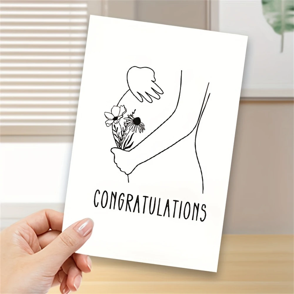 1PC Congratulations Card Pregnancy Card New Baby Card Baby Shower Greeting Card Baby Card Expecting Card Pregnant Card