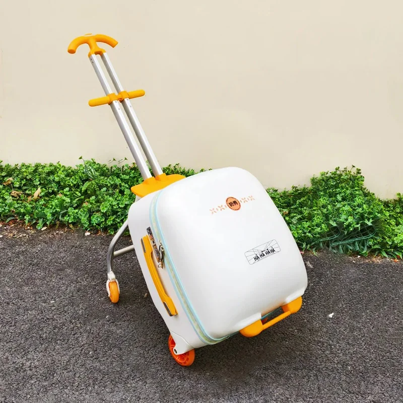 

Double-rod Ride on Luggage 2-in-1 Detachable Trolley Pushchair Travel Suitcase 2025 New suitcase for children 20 inch carrier