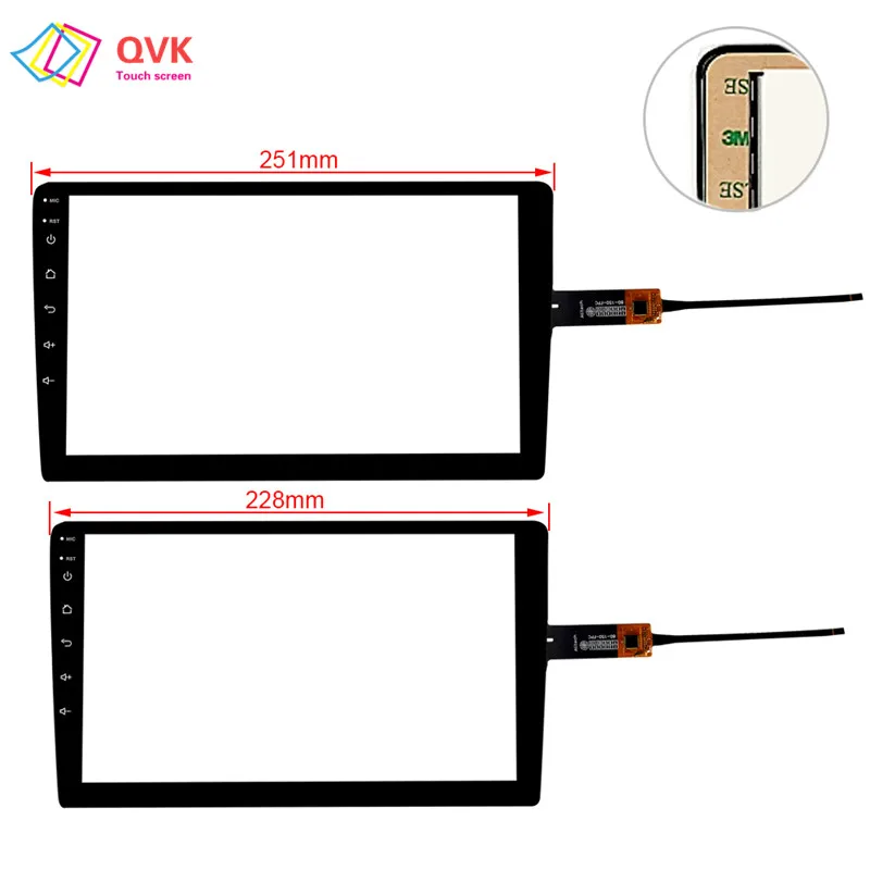 Peças do painel do tela táctil para o carro, digitalizador de vidro, sensor GPS, RS-8577-V0, FPC, XDX, FD101GS0035A-FPC-V02, 2.5D, 9 Polegada, 10.2 Polegada