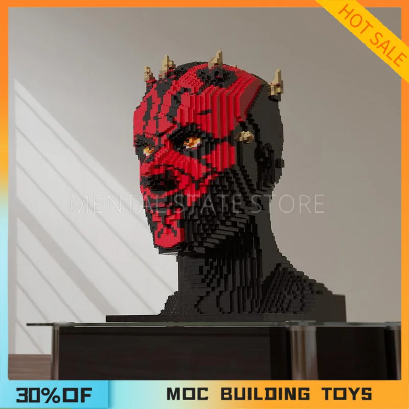 NEW 8890PCS Customized MOC Darth-MauI-Bust Building Blocks Technology Bricks DIY Creative Assembly Education Toys Holiday Gift