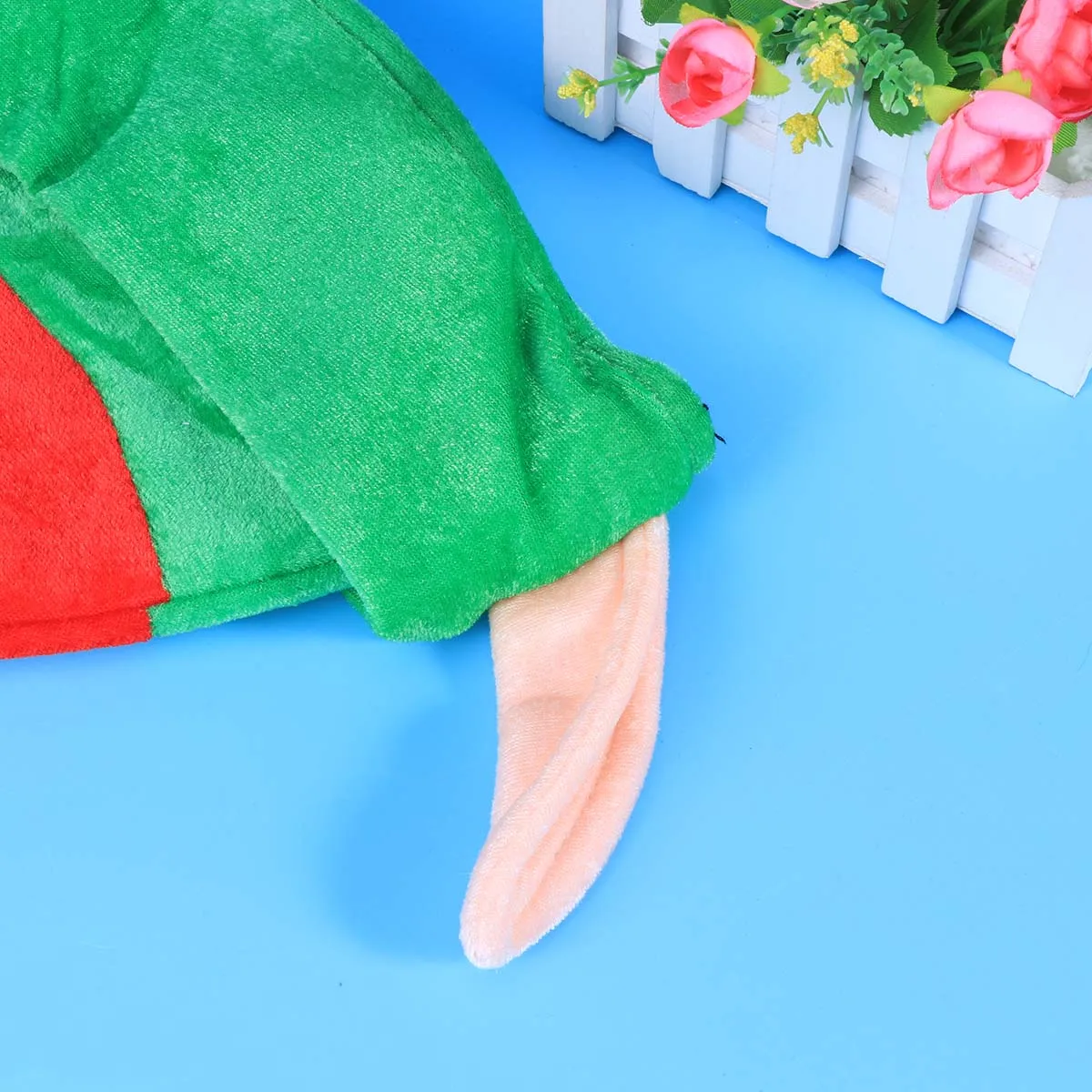 

Creative Christmas Hat with Ears Flannelette Cosplay Holiday Costume Party Props for Adults