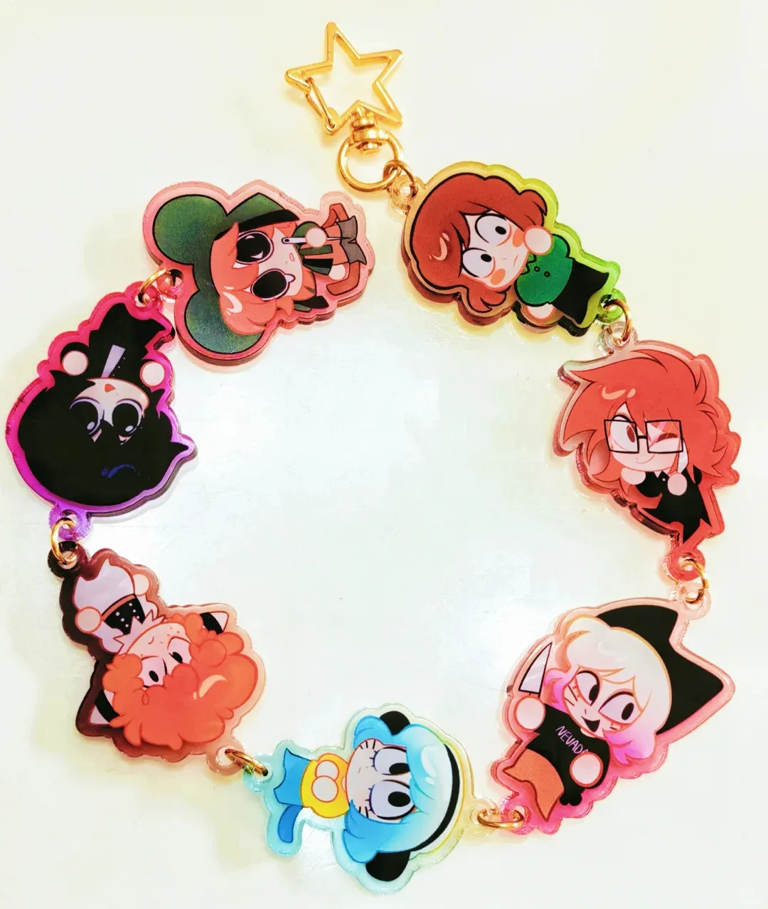 ranfren Anime ke ychain women cartoon acrylic key chain man Chain keychain key ring Pendant Ornament Accessories friend gift