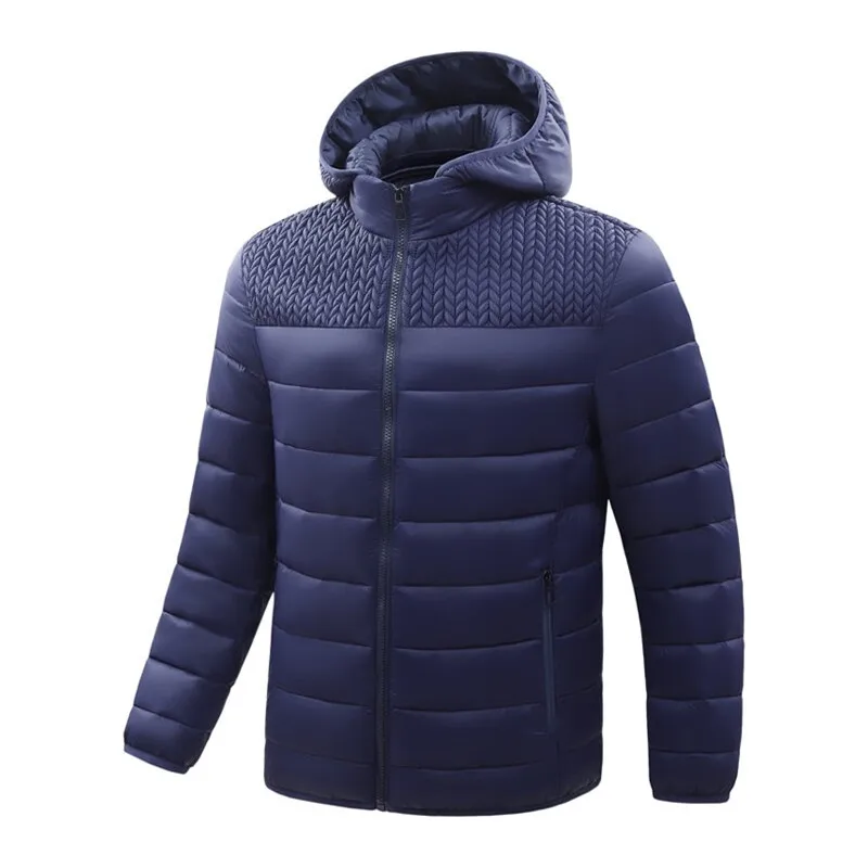 Chaqueta acolchada con capucha para hombre, abrigo grueso y cálido de Color sólido, informal, holgado y cómodo, talla grande, otoño e invierno, novedad de 2024