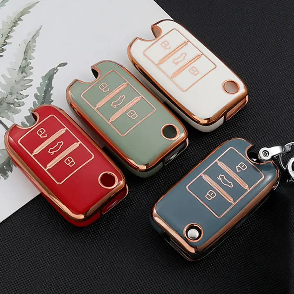 TPUCar Smart Key CoverCase Holder Bag Keychain Fob Protector CoverLeather for RX5 MG3-MG7 MG ZS GT GS 350 360 750 W5 Accessories