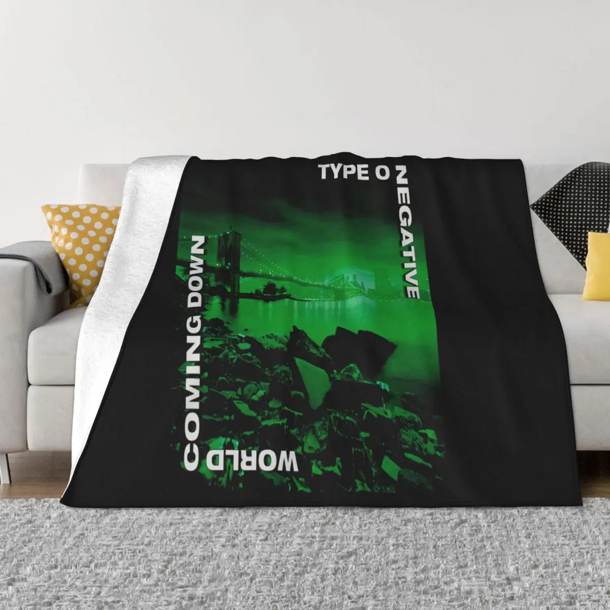 Type O Negative World Coming Down Black Peter Steele Carnivore N Designs Fashion Throw Blanket