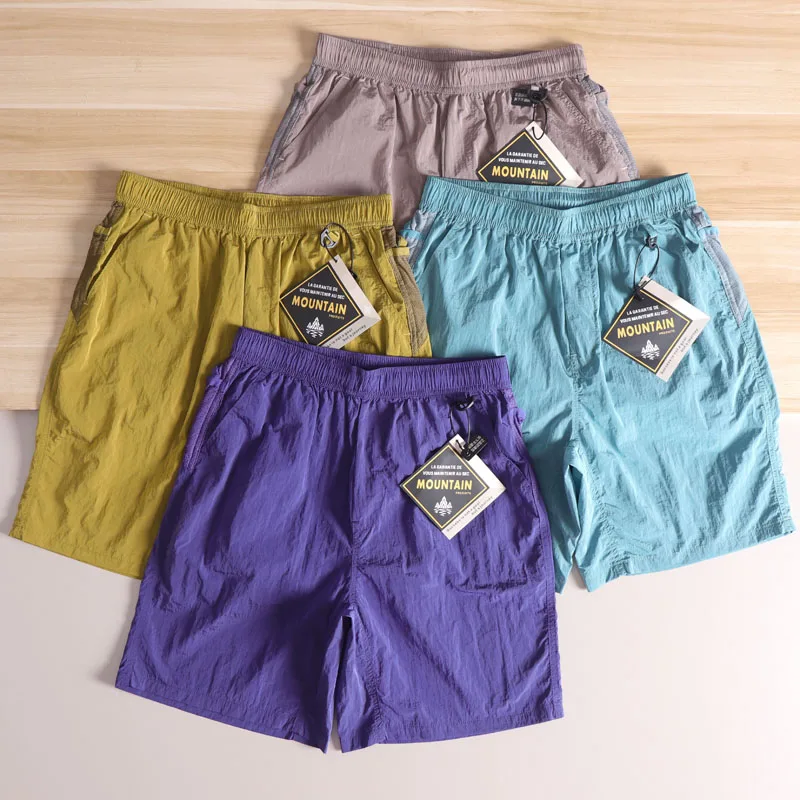 

Lightweight Nylon Outdoor Sports orts for Men Breathable Qui Dry Summer Casual Straight Leg Lengthwise Pure Color Trendy