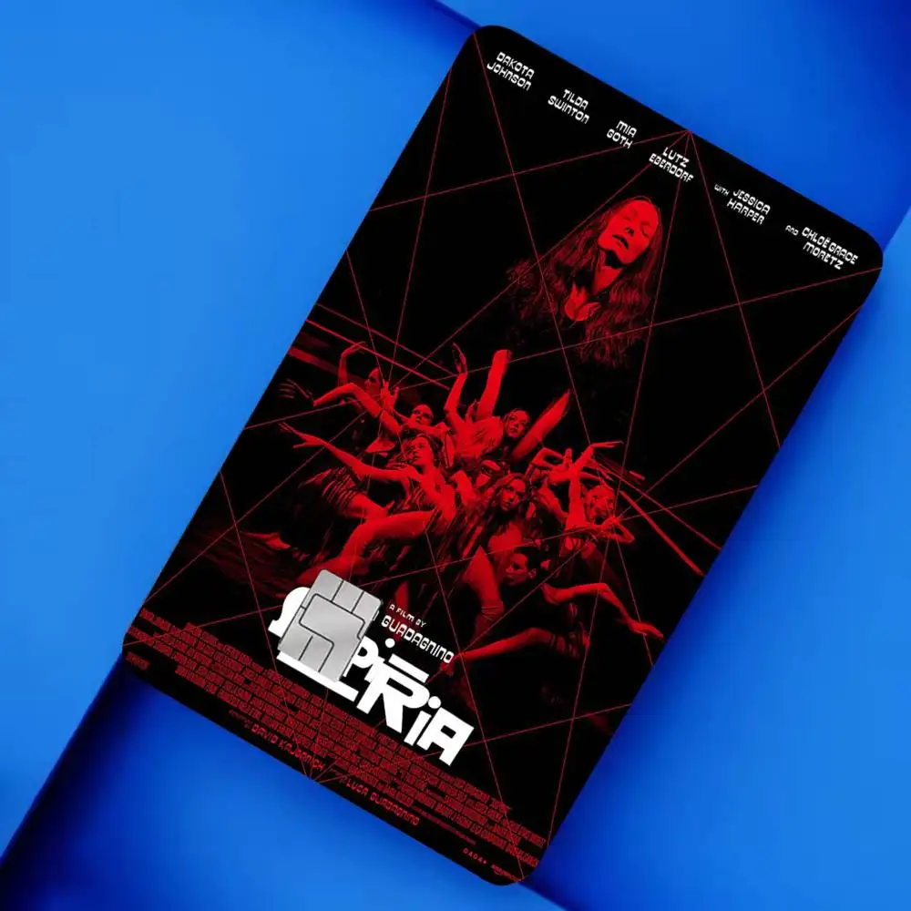 Movie Suspiria 4pcs 1Set Laser Holographic Sticker Skin Cover for Credit Bank Debit Card