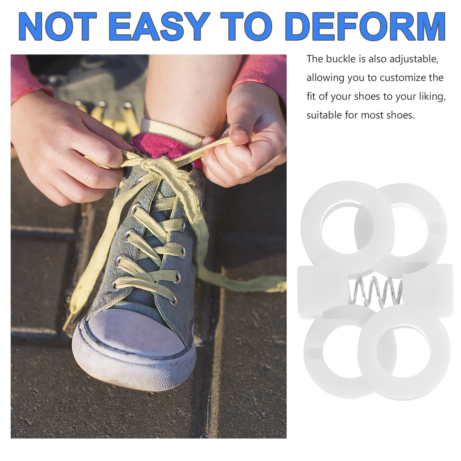 

10Pcs Shoelace Locks Buckles Adjustable Lace Fastener Secure Shoe Lace Fixers Ideal for Sneakers and Shoes Shoelace Locks