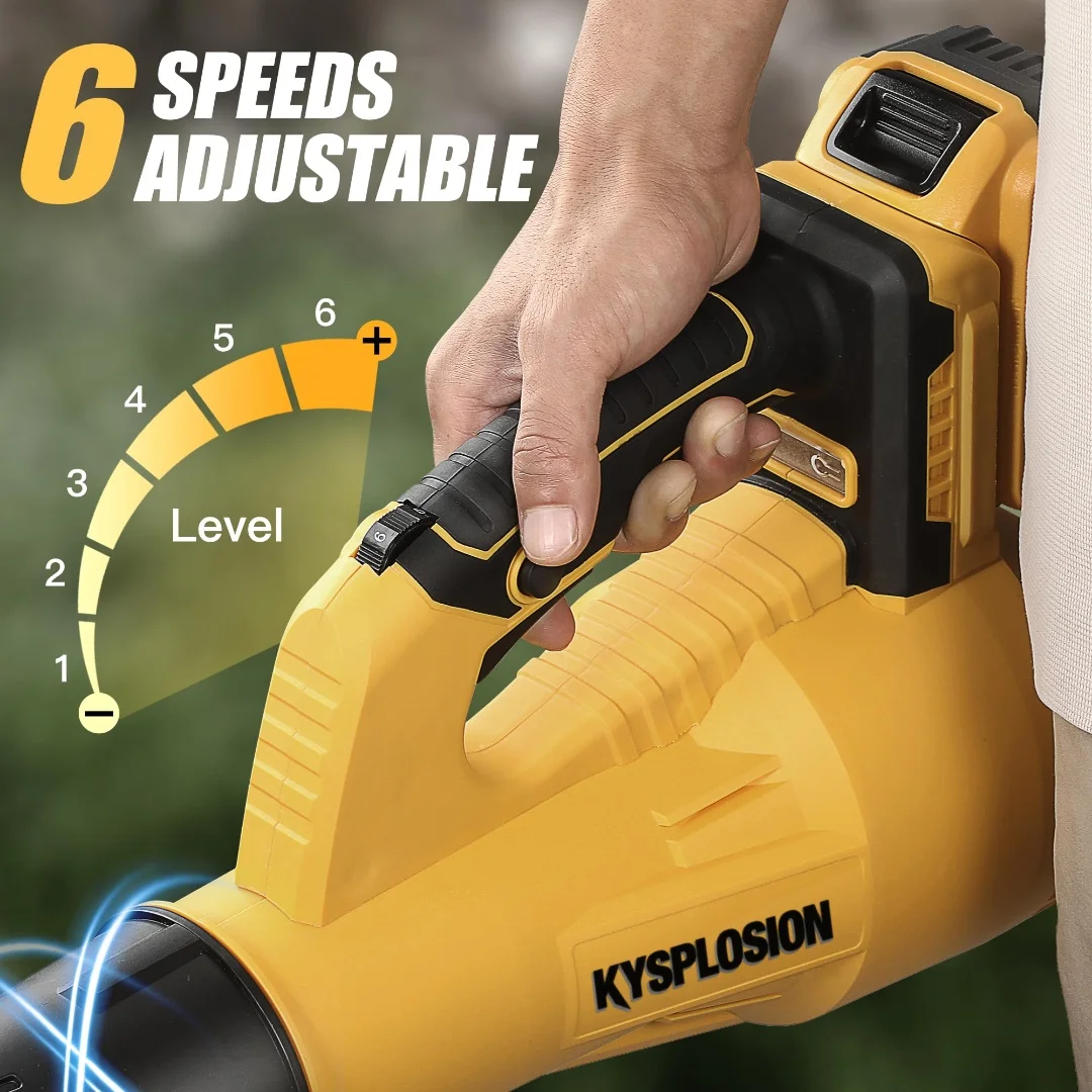 منفاخ أوراق الشجر الكهربائي بدون فرش يعمل بالبطارية محمول 6 منفاخ أوراق متغير لاسلكي مناسب لبطارية ديوالت 20 فولت #3