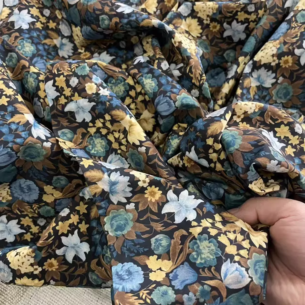 Robe longue à imprimé floral pour femmes, col carré, taille élastique, Vintage, pour dames