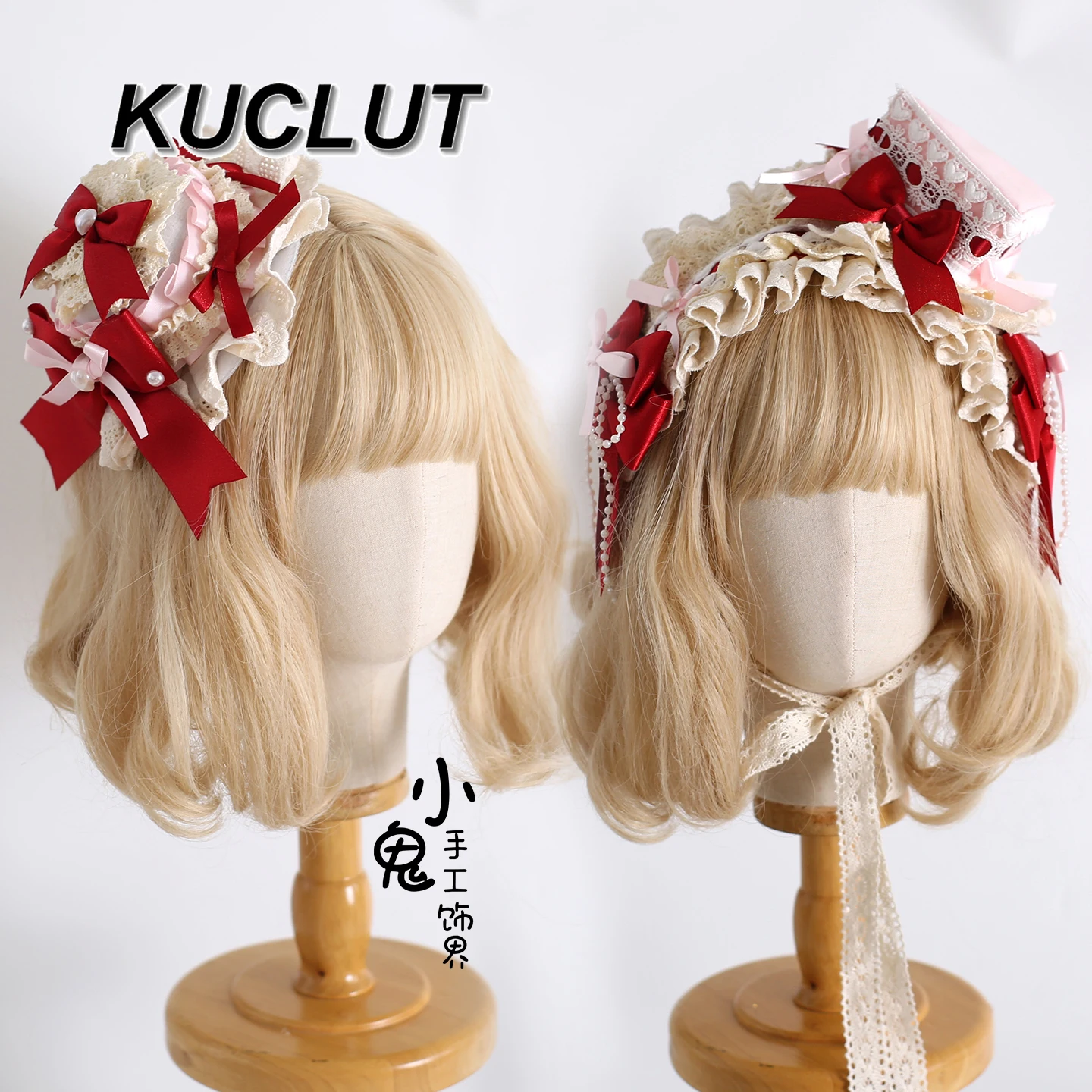 

Original Girl Hair Clip Lolita New Headwear Cute Sweet Necklace Small Handmade Hat Hairband KC Fashion Women's Accessories