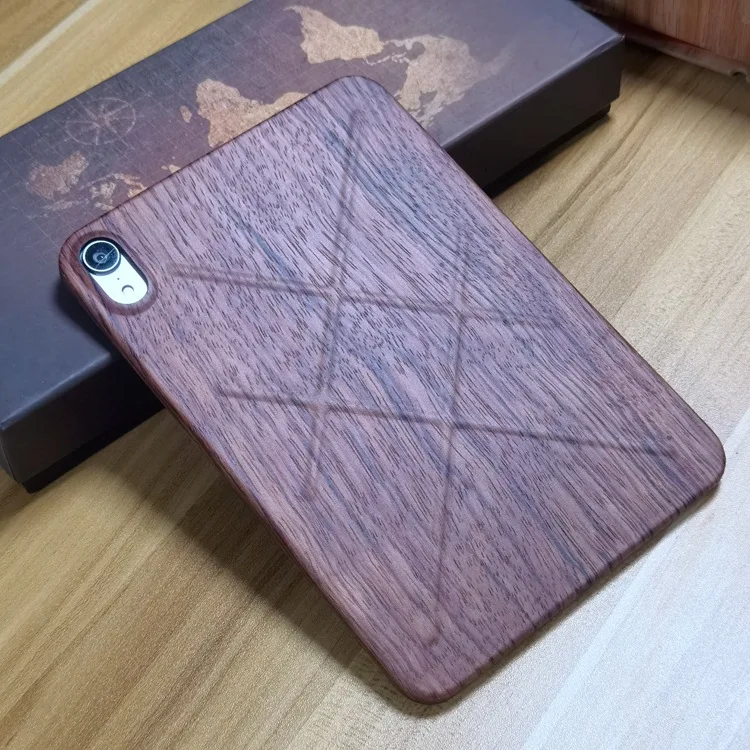 For Apple iPad Mini 6 / 7 Real Wooden + Aramid Fiber Built-inside 3 Layers Protective Super Lightweight 7th 6th Gen Back Cover