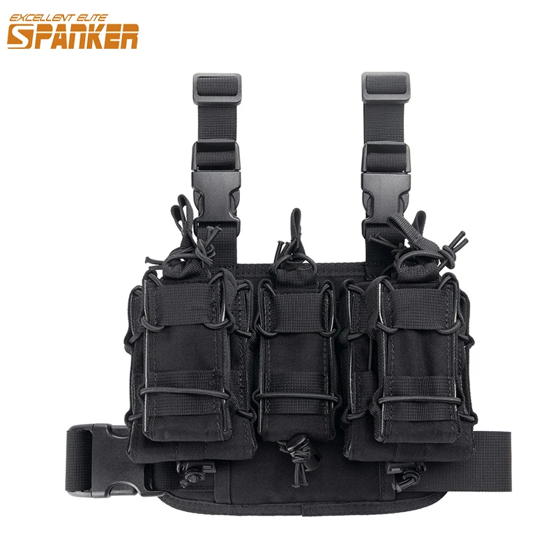 

Tactical Magazine Pouch with Drop Leg Panel Combination Mag Bag Molle Pouch 9mm Pistol Mag Bag M4 M14 M16 AR15 G36 7.62/5.56mm