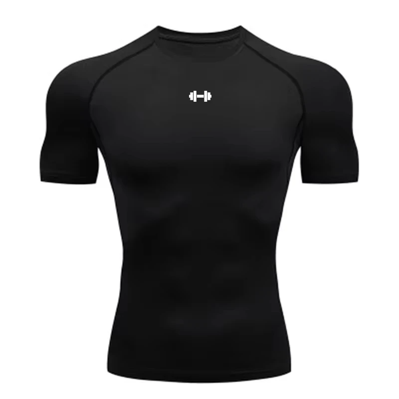 Compression T Shirt Men Summer Sportswear Running T-shirt Elastic Quick Dry Sport Tops Tee Athletic Gym Workout Shirts Men image 2