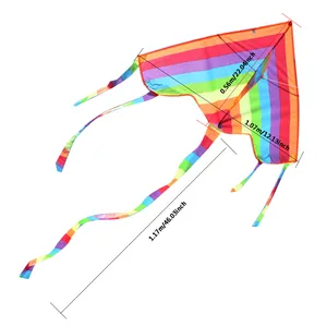 Einfach zu fliegen farbiger Regenbogen Kite Fun Outdoor Sports Beach Kinder Buhitispeelgoed Wind Comets im Freien 6 Hauptverkaufskite Cabrinha - №1