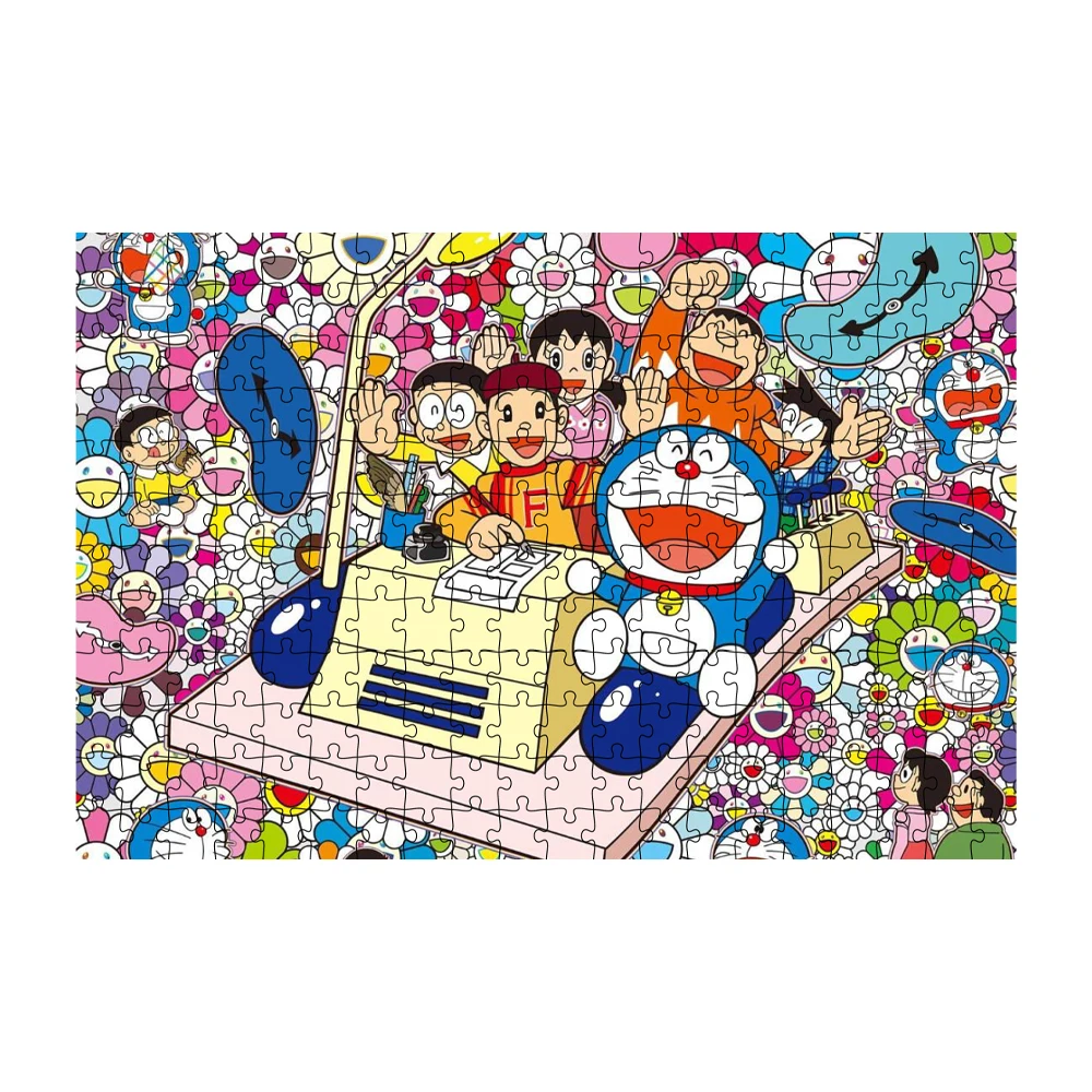 300/500/1000Pcs Puzzles for Adults Doraemon Cartoon Jigsaw Puzzle Difficult Challenge Educational Toys for Adults Puzzle Games