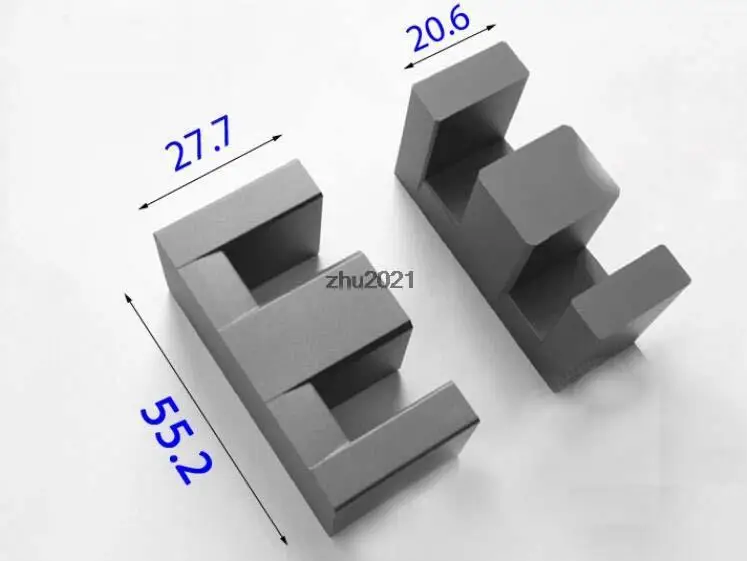 2pcs Professional EE55B Ferrite Core for Transformer, Charger, Power Switch | PC40 Mn-Zn Ferrite Material 6100 +-25% nH/N2