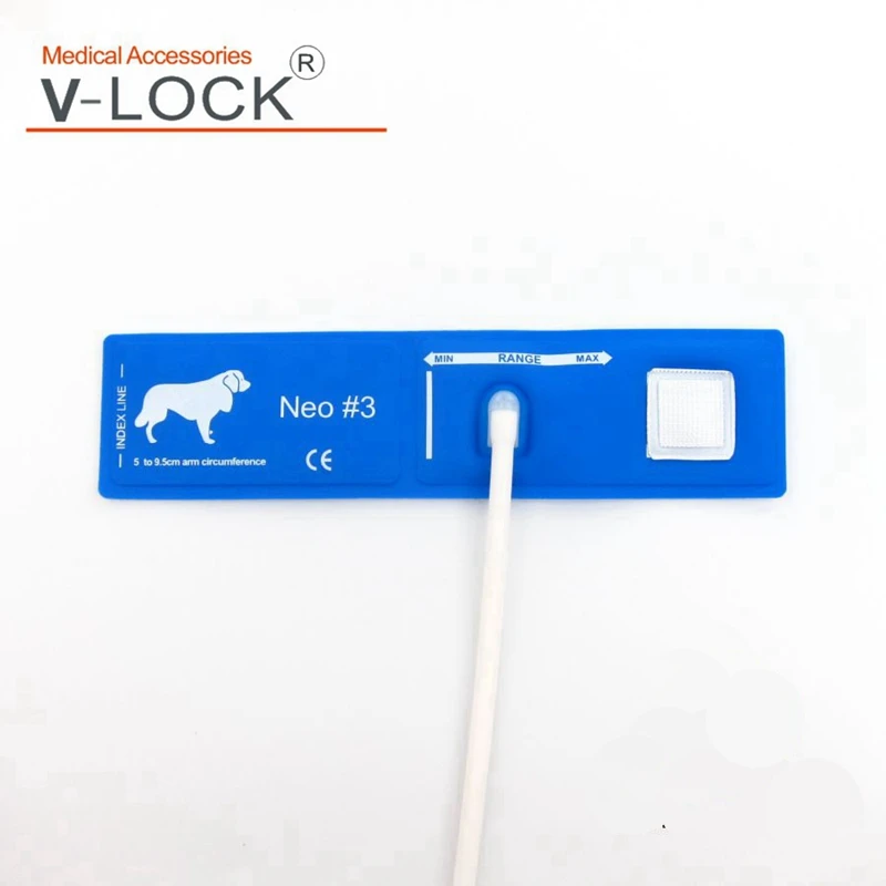 Reusable NIBP Cuff，veterinary-1-5size，Blue Col TPU，single tube