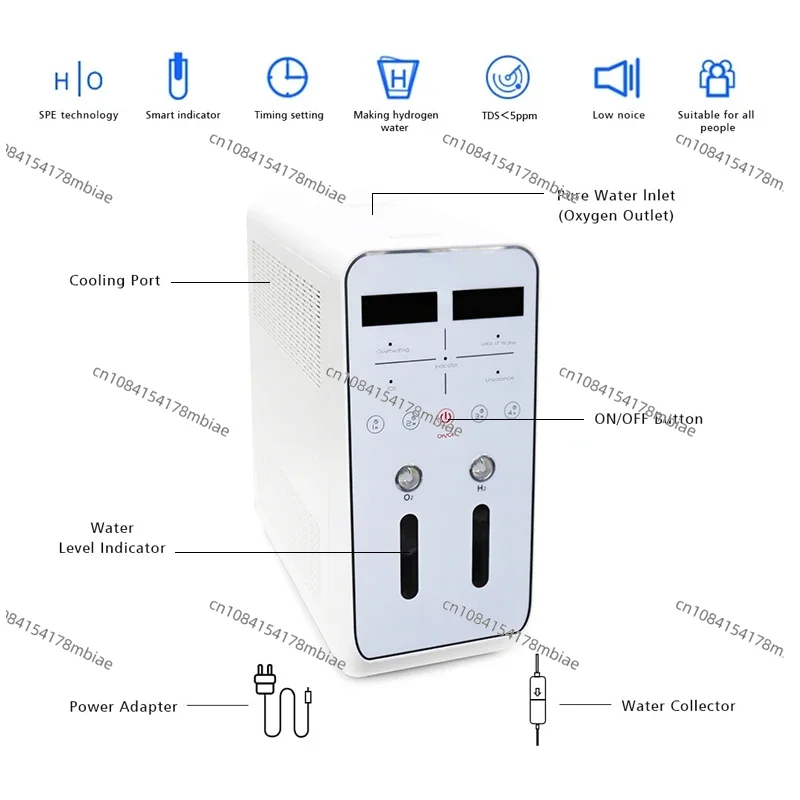 

300ml Electrolyzer Hydrogen Generator Inhalation Water Hydrogen Oxy-gen Generator 110ml 600ml Hydrogen Inhaler Machine