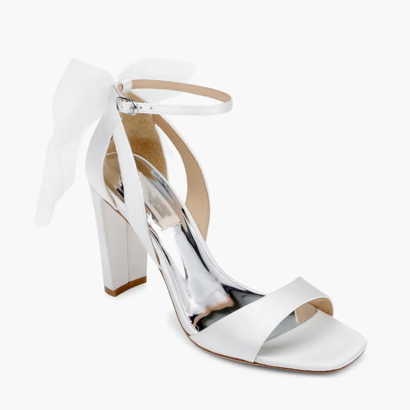 

Temperament High Heels Women'S Summer Women'S Shoes With Skirt 2024 New Fashion Bow Bow Chunky Heels Fashion Sandals