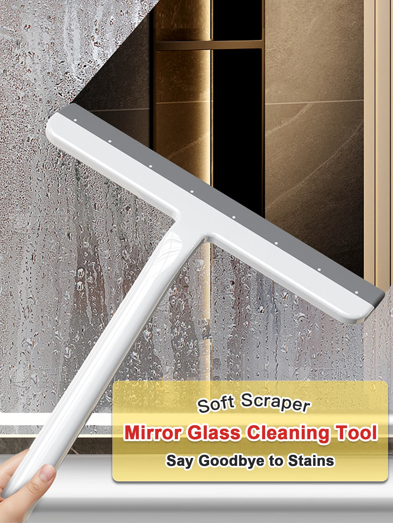 1/2pcs Mirror Glass Wiper Window Wall Household Wiper Cleaning Special Tool Tabletop Handheld Bathroom Kitchen Cleaning