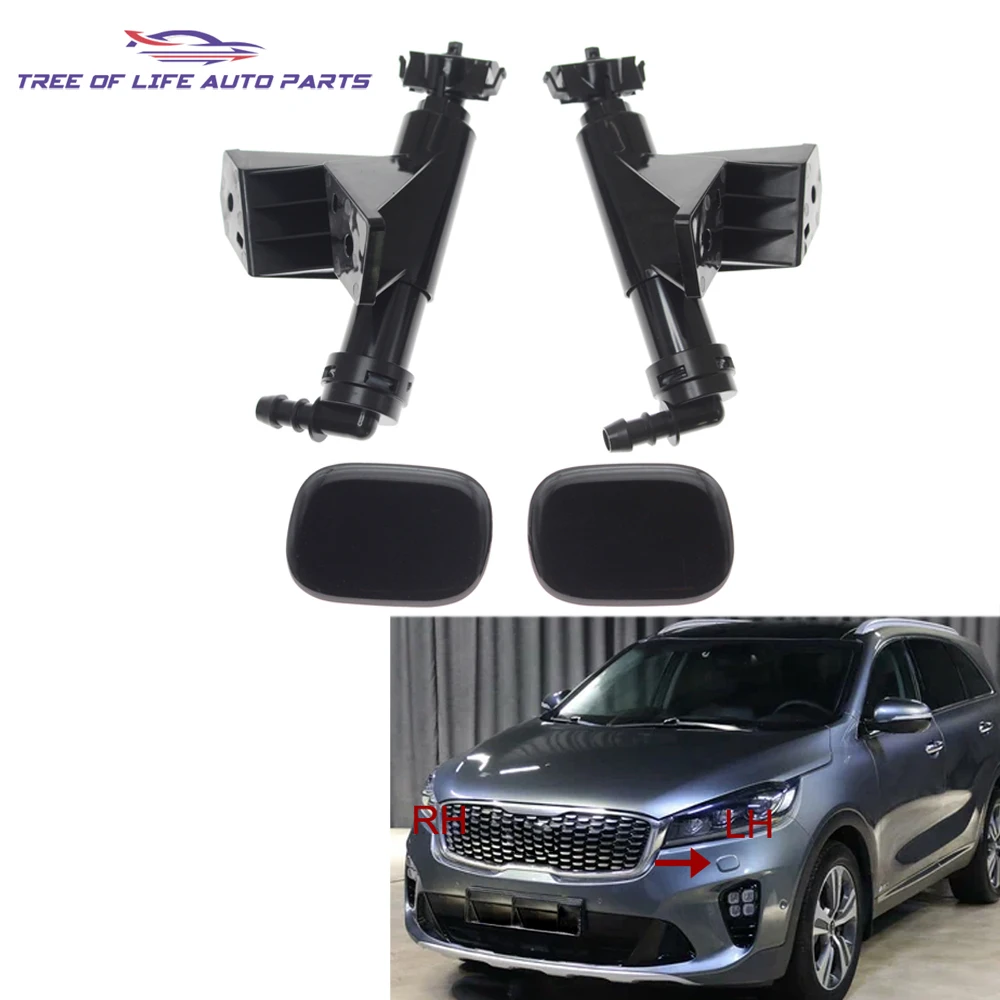 For Kia Sorento III Prime 2018 2019 2020 UM Front Headlight Washer Nozzle Headlamp Cleaning Spray Pump+ Cover Cap 98671C5500