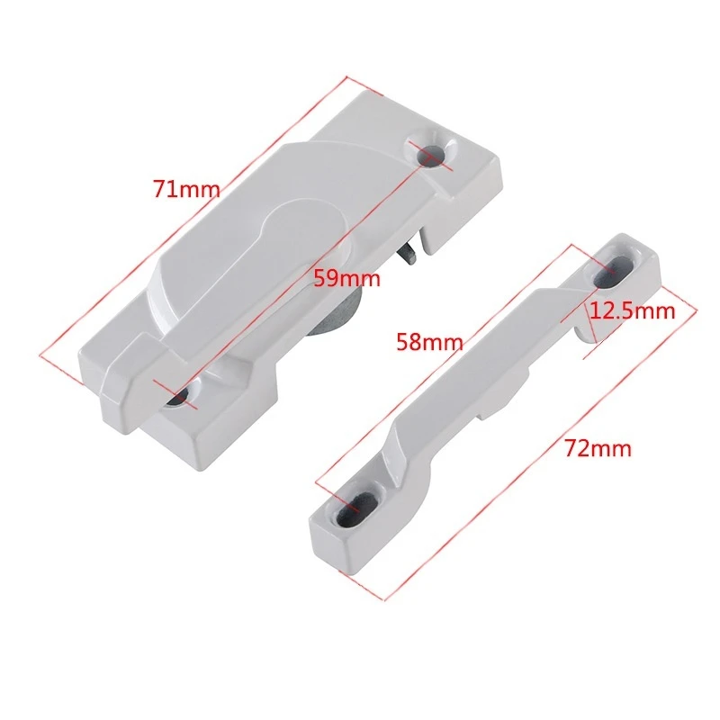 Crescent Lock Old-Fashioned Plastic Steel Doors And Windows. Crescent Lock White Black Square Lock Sliding Window Lock