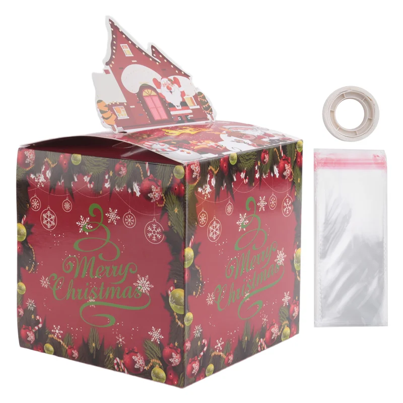 

Christmas Box Fun Cash Gift Christmas Money Box Set With 30 Transparent Bags, Perfect Surprise For Kids & Adults