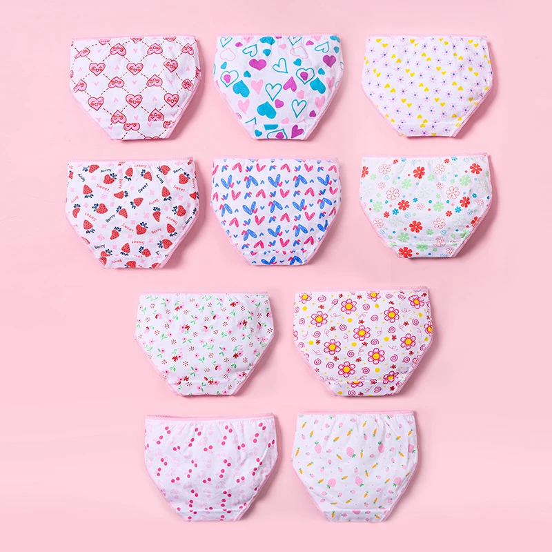 12 قطعة 100% القطن سراويل فتاة قصيرة ملخصات الأطفال الطباعة الملابس الداخلية الطفل الكرتون السراويل السروال الاطفال لطيف الراحة سراويل