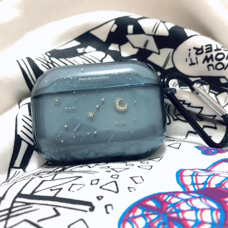 Cute Space Planet Earphone Case For Airpods 4 Pro Star Moon Starry Sky Luxury Soft TPU Cover for Airpods 4 pods 2 Earphone Cases