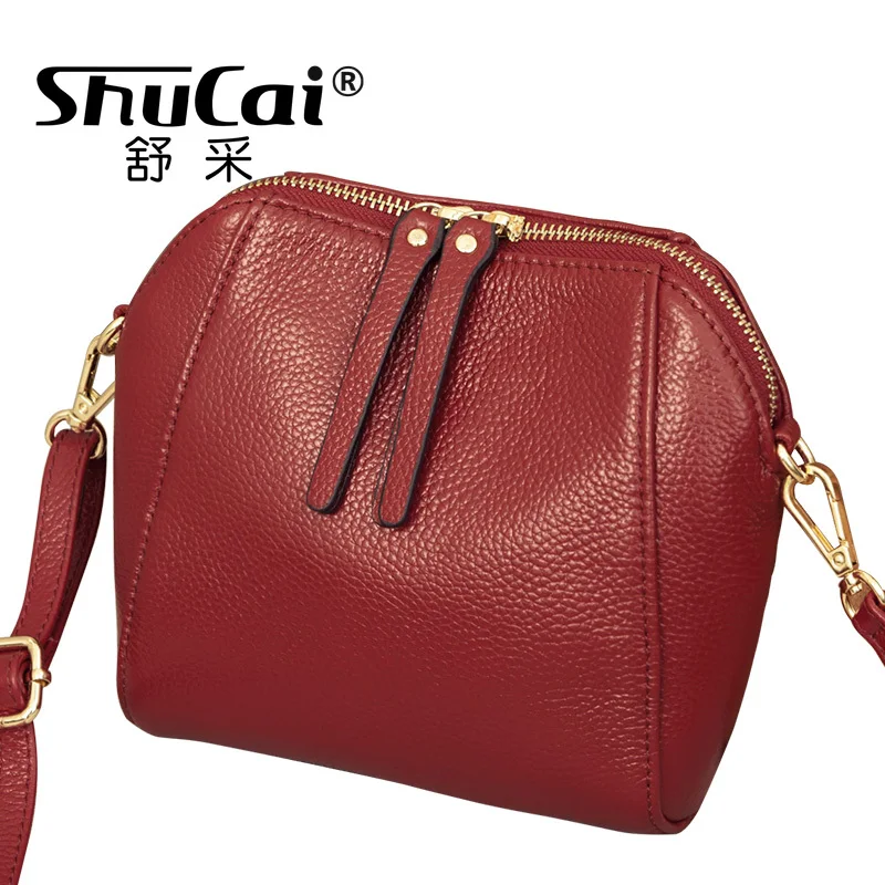 Genuine Leather Small Crossbody Bags for Women Luxury Handbag Fashion Ladies Shoulder Bag Female Party Purse Shell Bags