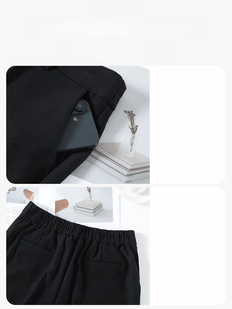 Bla Women's Suit Pants Autumn 2025 New Profional Drapey Small Size Large Nine Tube Straight Leg Pants Casual Harlan Pants